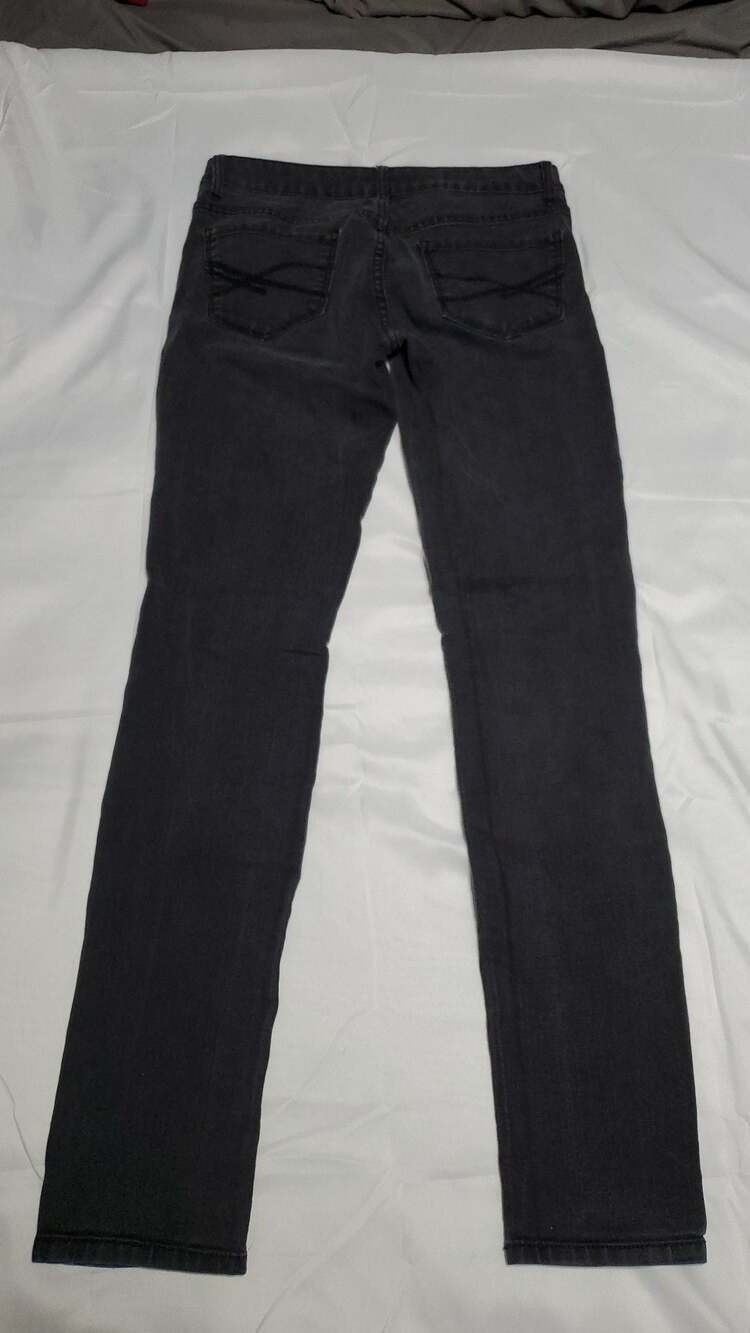 Aeropostale Bayla Skinny Two-Tone Blue & Black Jeans Size 6 - Picture 5 of 5